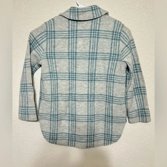Madewell Boiled Wool Shirt-Jacket Plaid 100% Wool Over Size Shacket Size XS - Picture 3 of 11